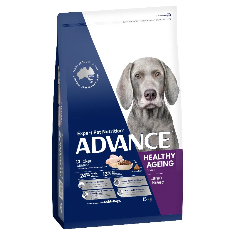 Advance Chicken and Rice Healthy Ageing Large Breed Mature Dry Dog Food 15kg