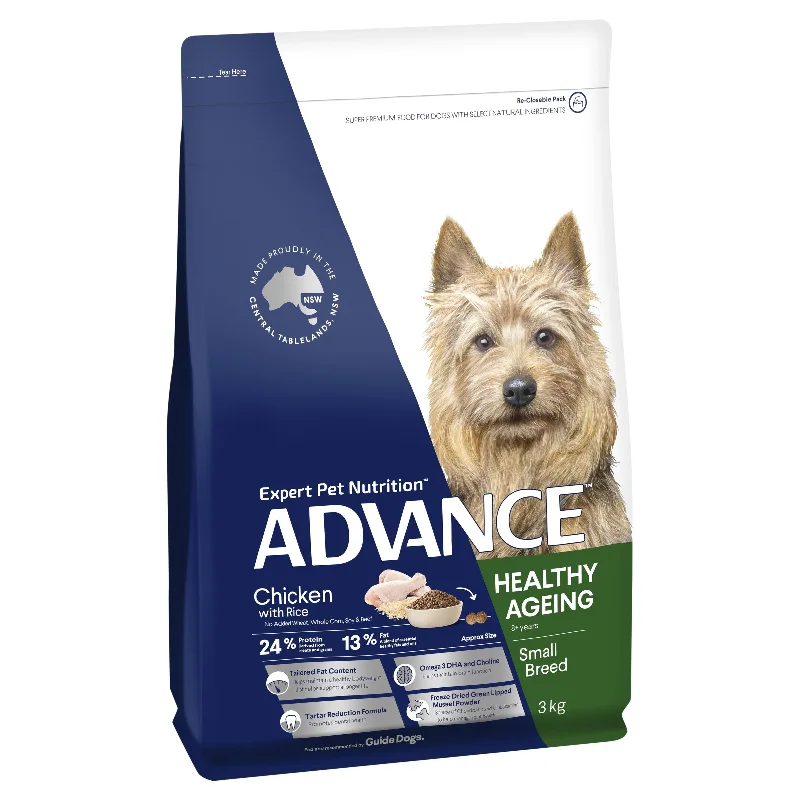 Advance Chicken and Rice Healthy Ageing Small Breed Mature Dog Dry Food 3kg