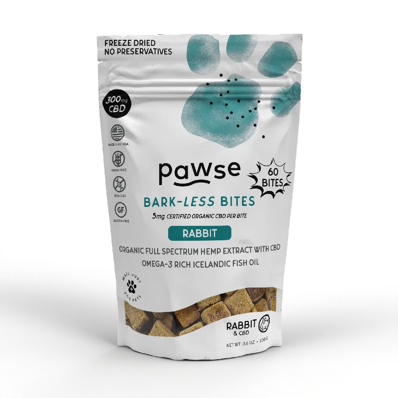 Pawse Bark-Less Bites Rabbit (5 MG CBD Per Bite) - For All Pets