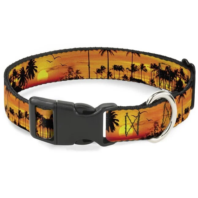 Buckle-Down  Golden Sunset Black Dog Collar