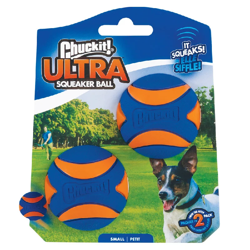 Chuckit! Ultra Squeaker Ball Dog Toy Small 2 Pack