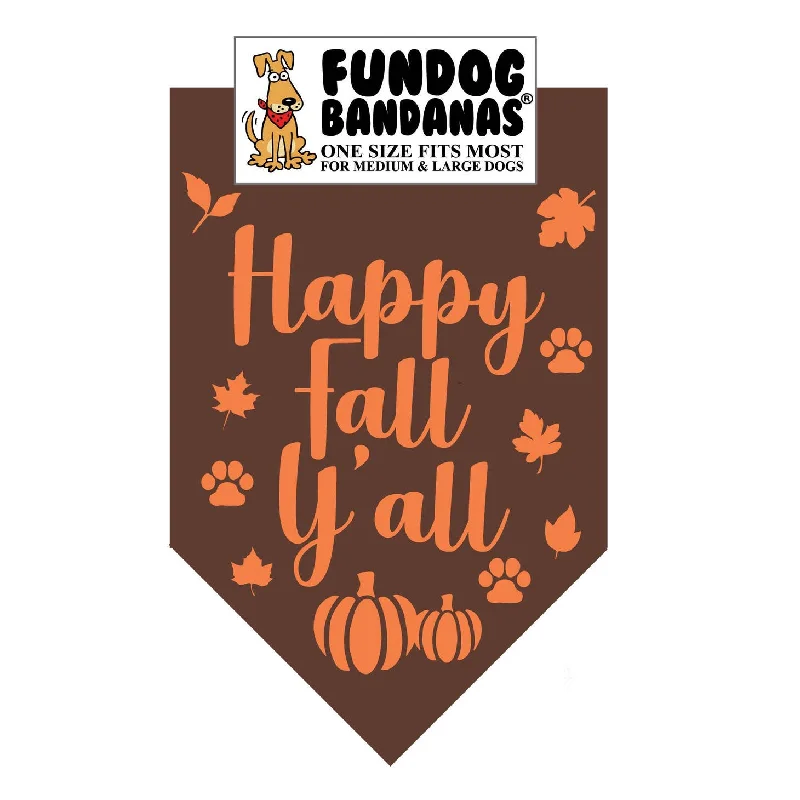 Happy Fall Y'All Bandana - Made in USA