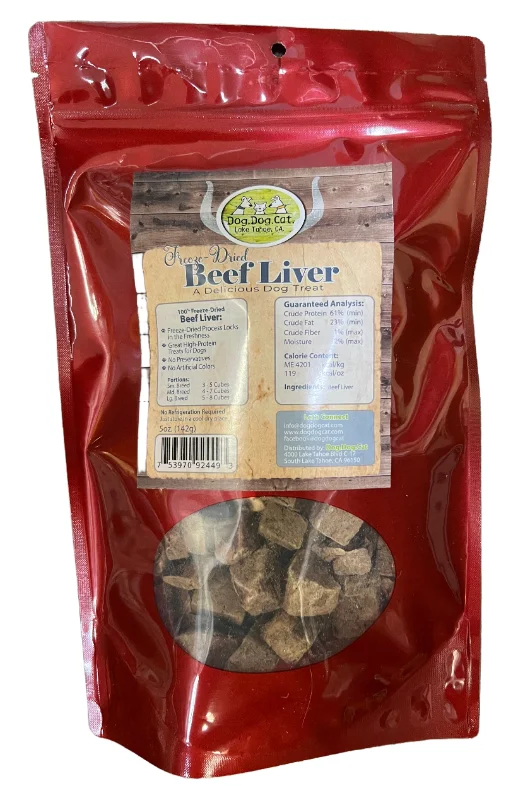 Dog Dog Cat Freeze-Dried Beef Liver - 5 oz bags