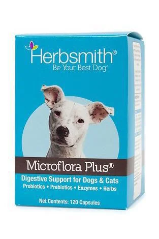 Herbsmith Microflora Plus Digestive Supplement for Dogs, 120 ct