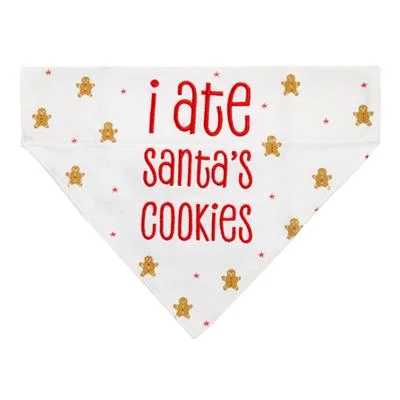 "I Ate Santa's Cookies" Dog Bandana