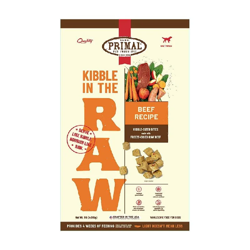 Primal Kibble in the Raw - Canine Beef Recipe