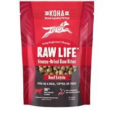 KOHA Freeze-Dried Raw Bites Beef Entrée for Dogs 14oz Bag