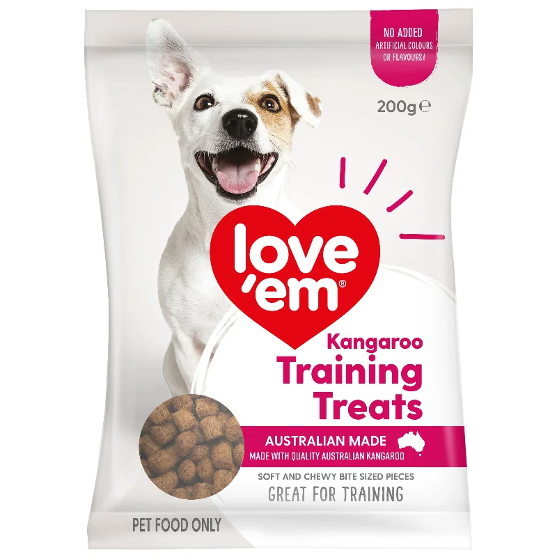 Love Em Kangaroo Training Dog Treats 200g