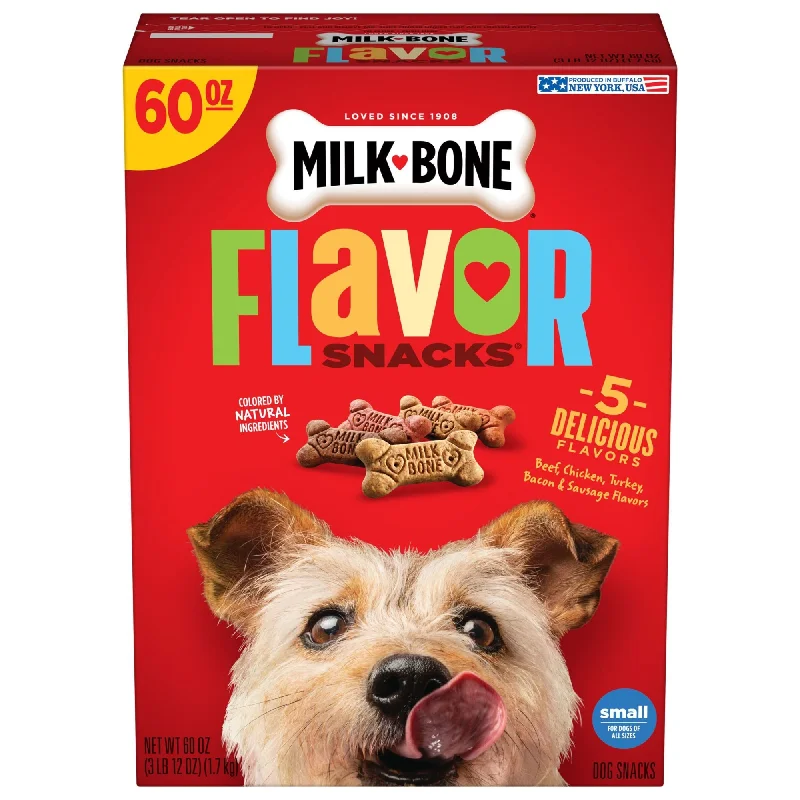 Milk-Bone Flavor Snacks Dog Biscuits, Small, Treats For Dogs Of All Sizes, 60-Ounce