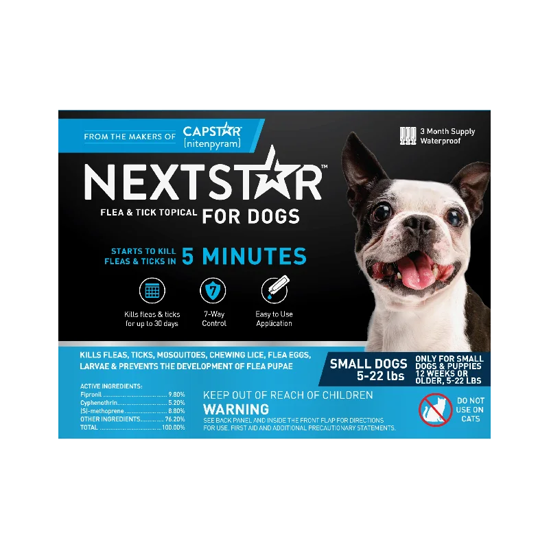 Nextstar Flea & Tick Topical Dog 5-22LB 3CT