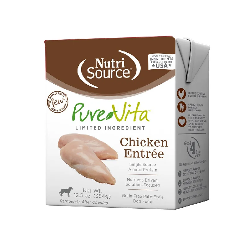 Nutrisource PureVita Grain Free Chicken Entrée Wet Dog Food