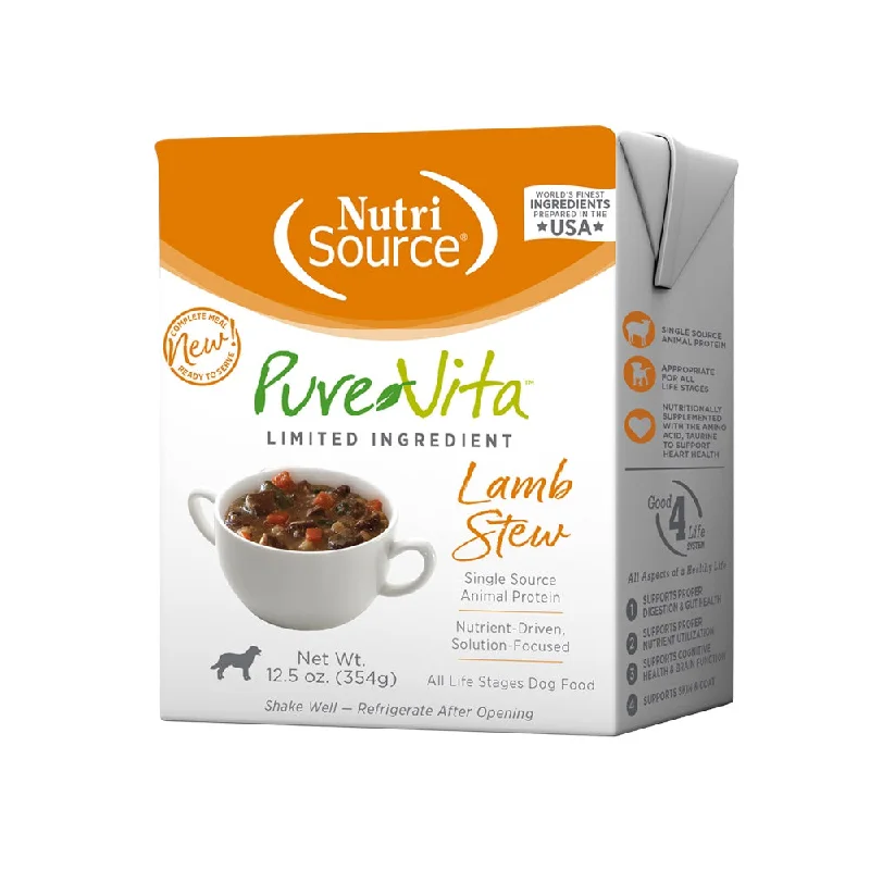 Nutrisource PureVita Lamb Stew Wet Dog Food