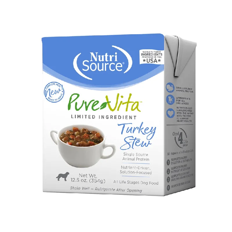 Nutrisource PureVita Turkey Stew Wet Dog Food