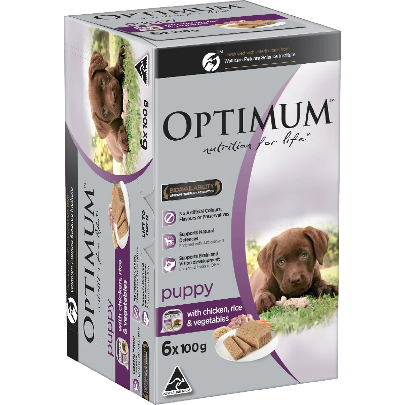 Optimum Puppy Chicken Rice & Vegetables 100g x 6