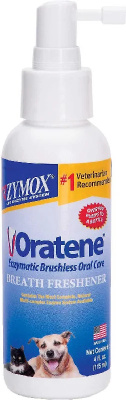 Oratene Enzymatic Brushless Oral Care Dog & Cat Breath Freshener, 4-oz bottle