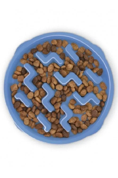 Outward Hound Fun Feeder Notch Blue Dog Bowl