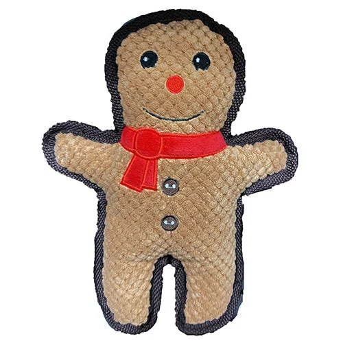 Petlou Holiday 2024 10" Bite Me, Gingerbread Man Plush Dog Toy