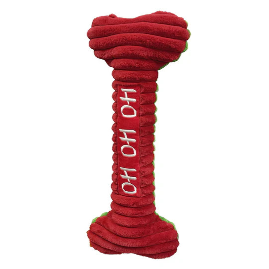 Petlou Holiday 2024 22" Ho Ho Ho Bone Plush Dog Toy