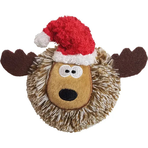 Petlou Holiday 2024 4" Ez Reindeer Ball Plush Dog Toy