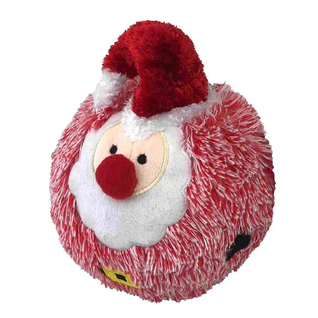 Petlou Holiday 2024 4" Santa Ball Plush Dog Toy