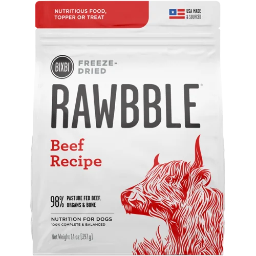 Rawbble Freeze Dried Dog Food - Beef Recipe (14oz)