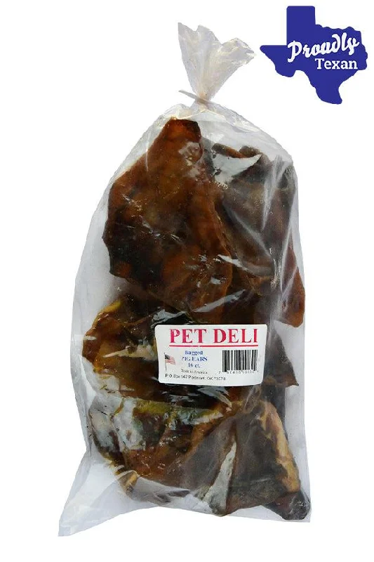 Pet Deli Pig Ears Dog Chew, 10-Count Bag