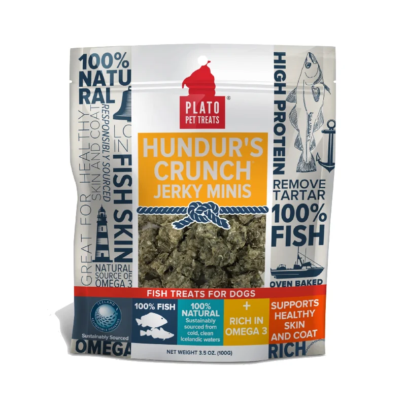 Plato Hundur's Crunch Jerky Minis Cod Skin Treats