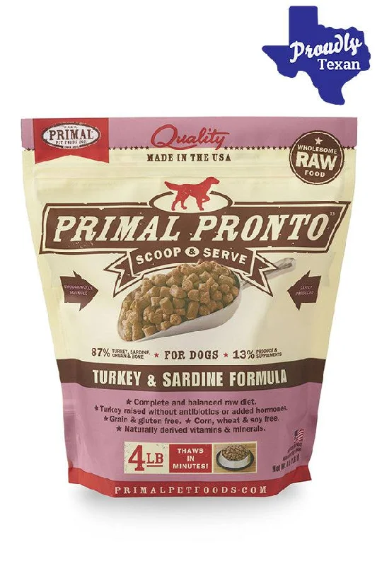 Primal Pronto Turkey & Sardine Frozen Raw Dog Food