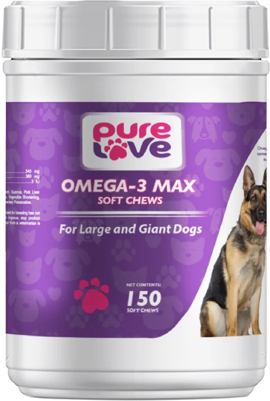 Pure Love EZ-Chew Omega-3 Fatty Acid Soft Chews for Large and Giant Dogs