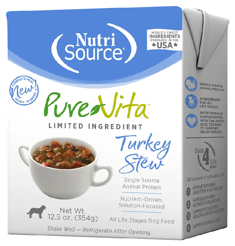 PureVita Grain Inclusive Turkey Stew Wet Dog Food