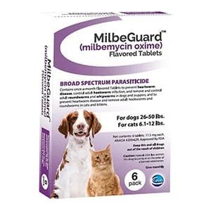 Rx Milbeguard,  6 Flavor Tablets