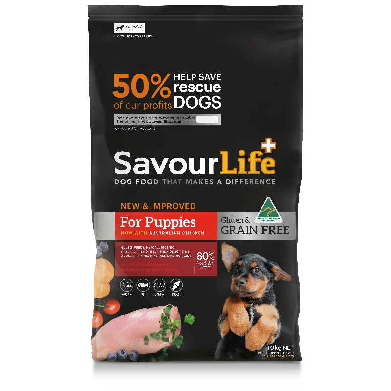 SavourLife Grain Free Dry Dog Food Chicken for Puppies 10kg