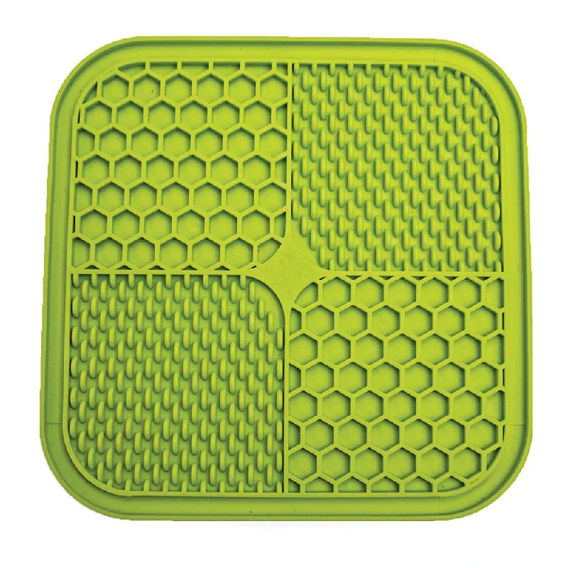 Scream Lick Enrichment Square Non Slip Dog Mat Green