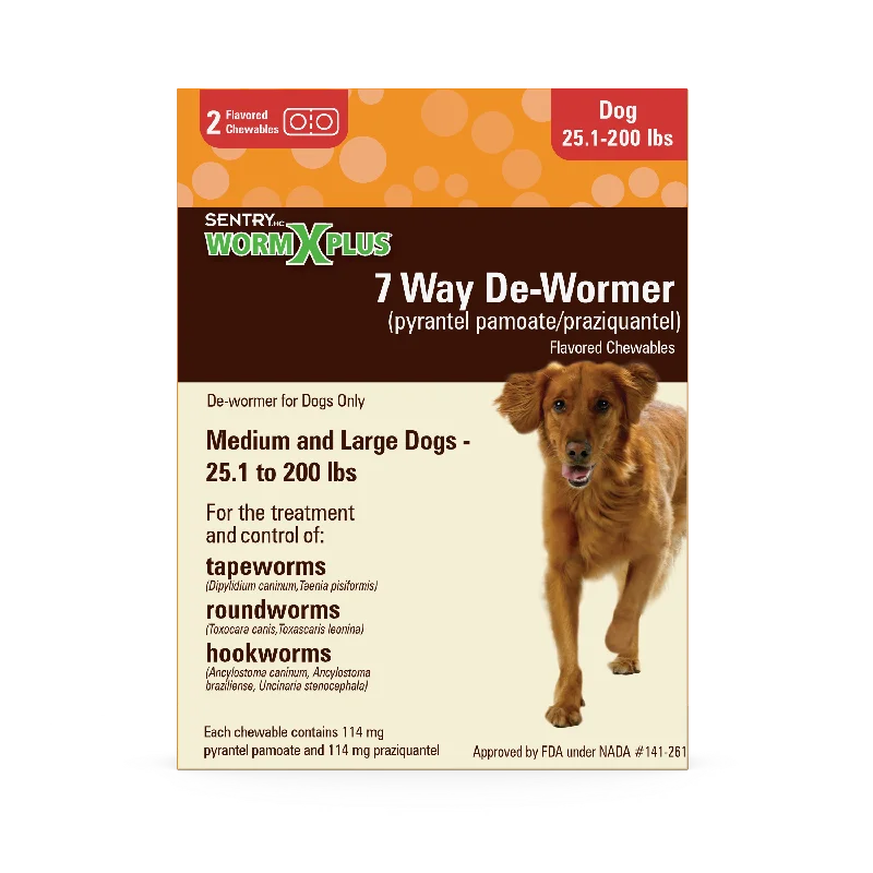 Sentry WormX Plus 7 Way DeWormer Dog Lrg 2CT