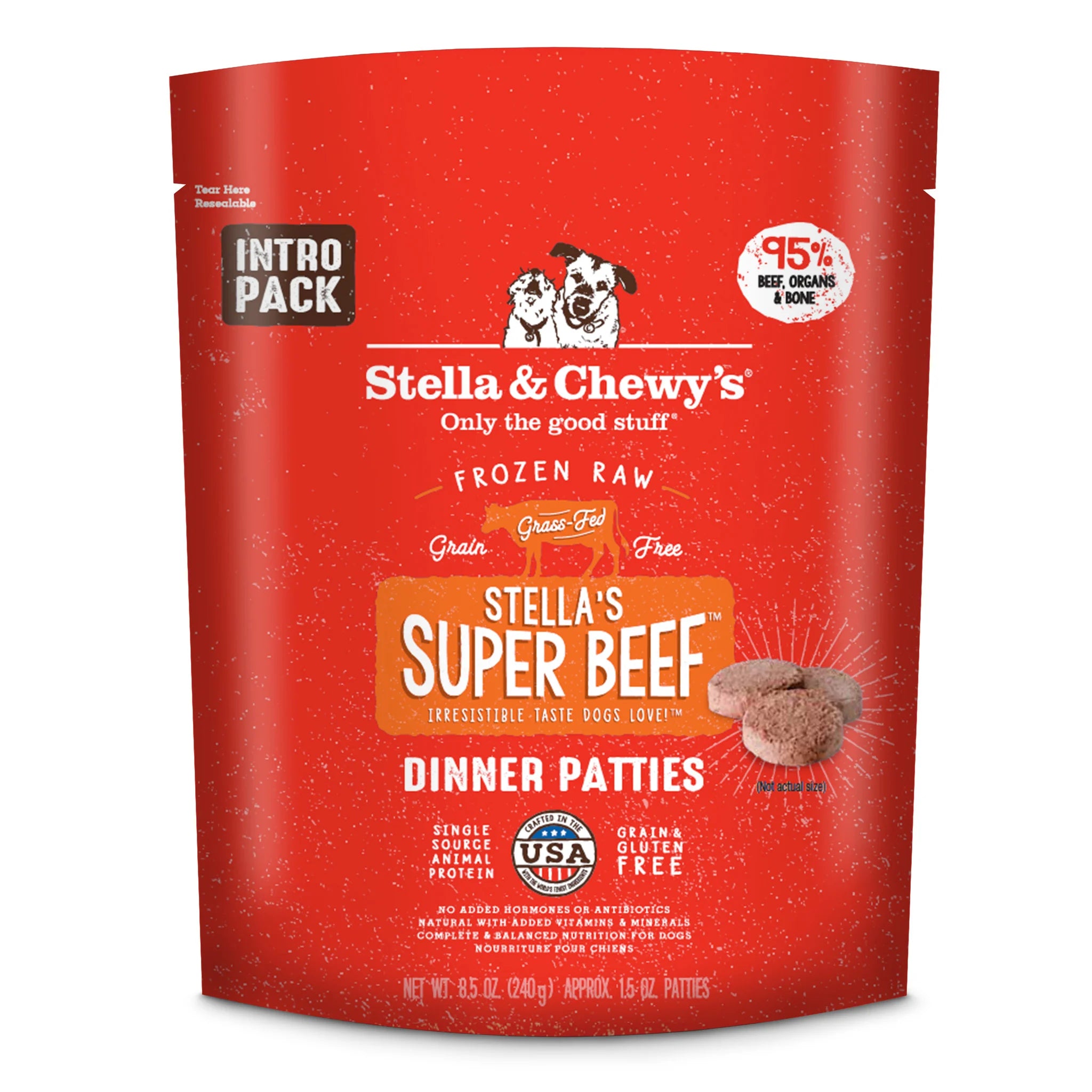 Stella & Chewy Frozen Dog Food - Beef