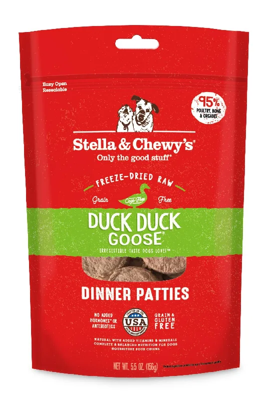 Stella and Chewy's Duck Duck Goose Freeze Dried Dinner Patties Dog Food