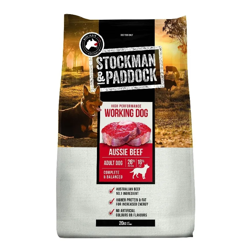 Stockman and Paddock High Performance Working Dog Beef Dry Dog Food 20kg