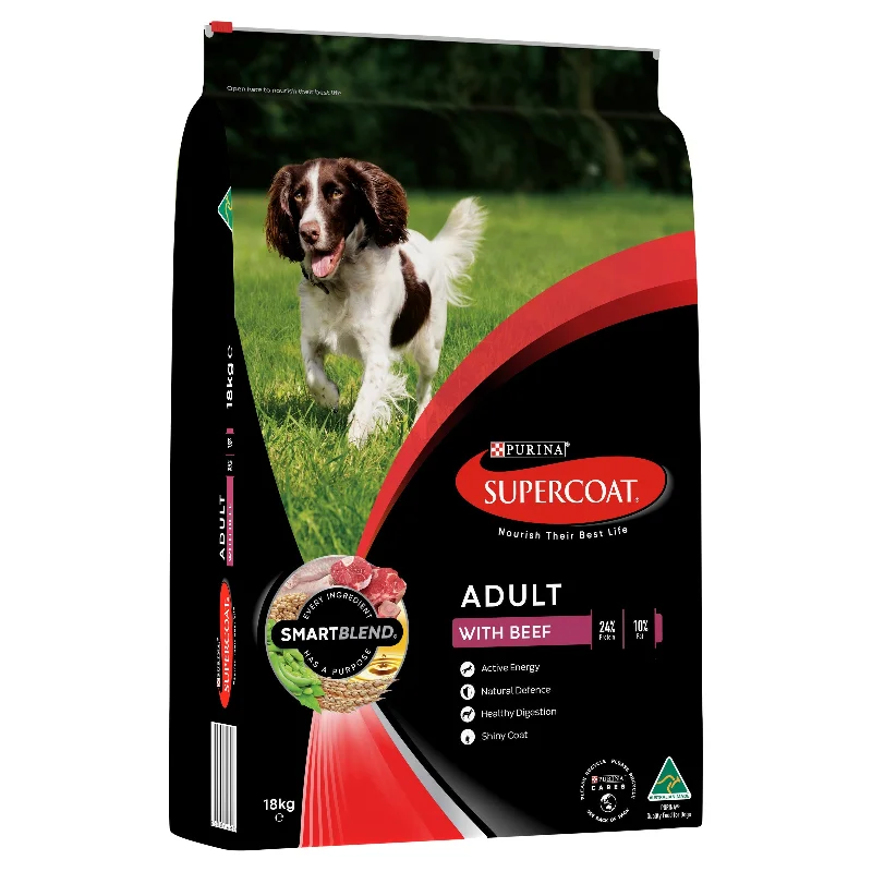 Supercoat Beef Adult Dry Dog Food 18kg