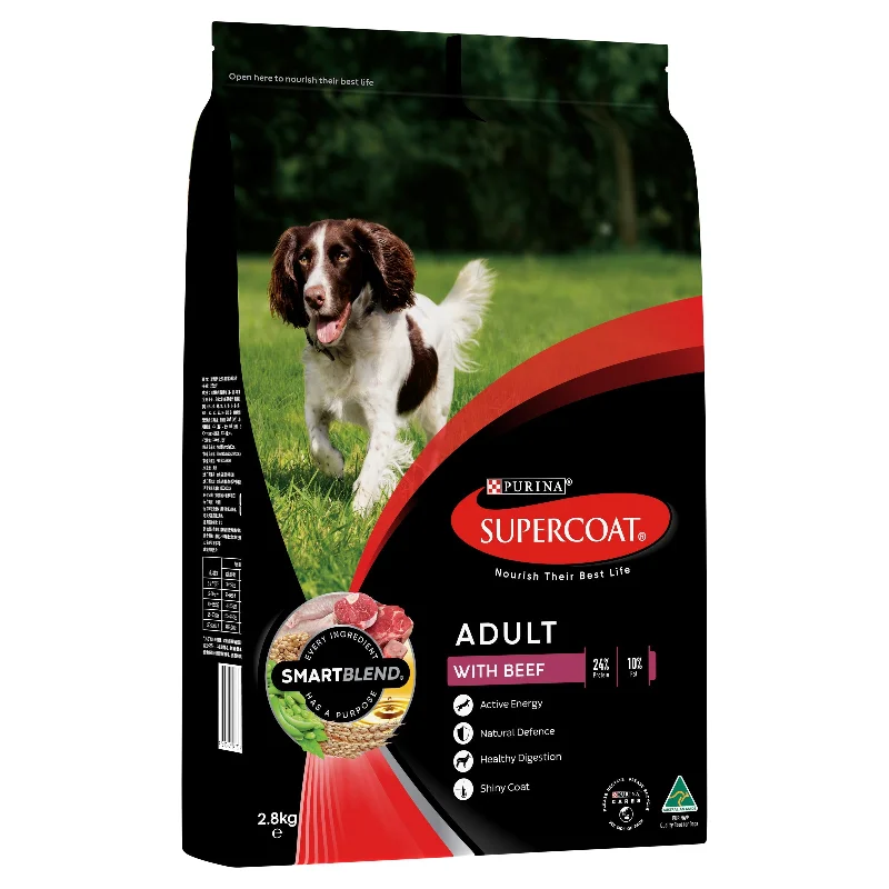 Supercoat Beef Adult Dry Dog Food 2.8kg