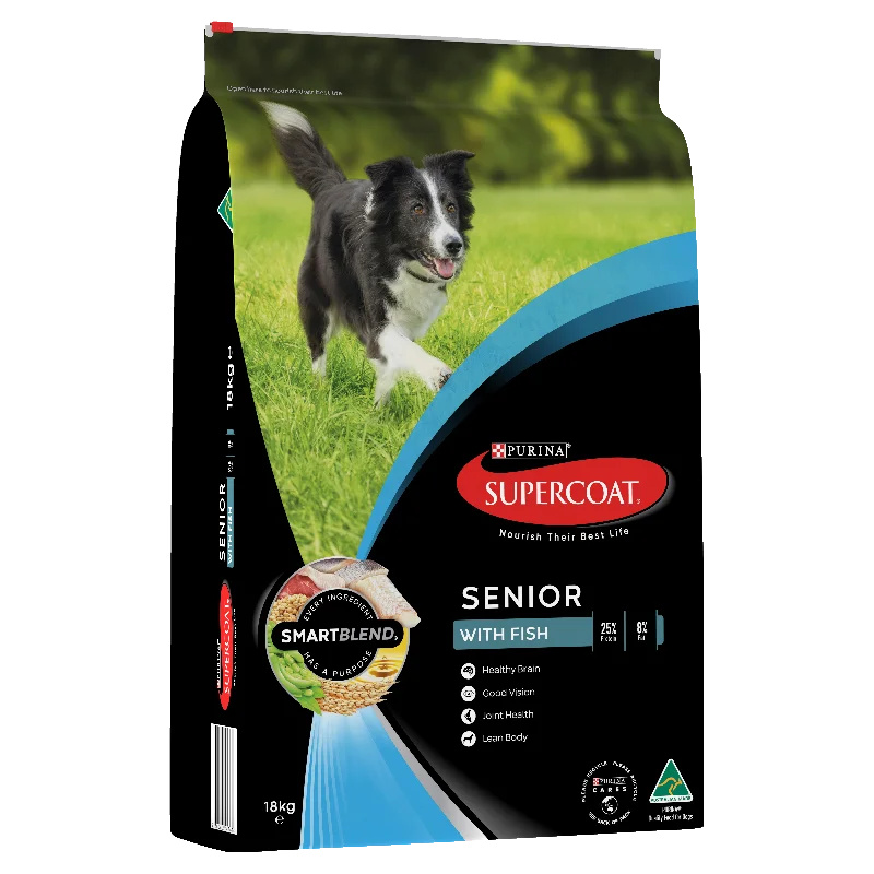 Supercoat Fish Senior Dry Dog Food 18kg