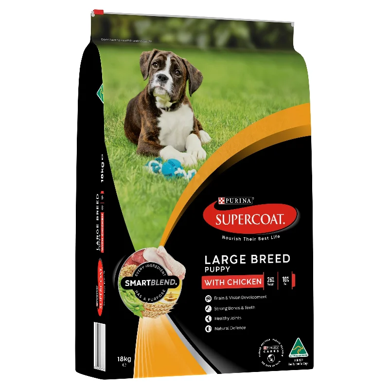 Supercoat Chicken Large Breed Puppy Dry Dog Food 18kg