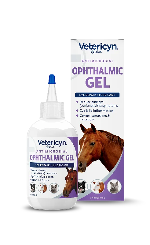 Vetericyn Plus Antimicrobial Ophthalmic Gel for Dogs & Cats, 3-ounce