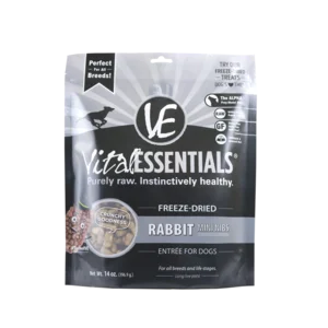 Vital Essentials Rabbit Mini Nibs Freeze-Dried Grain Free Dog Food