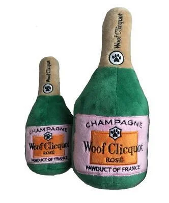 Woof Clicquot Rosé Champagne Bottle Toy