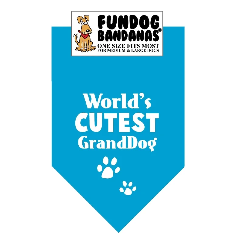 World's Cutest Granddog Bandana - Assorted Colors- Made in USA