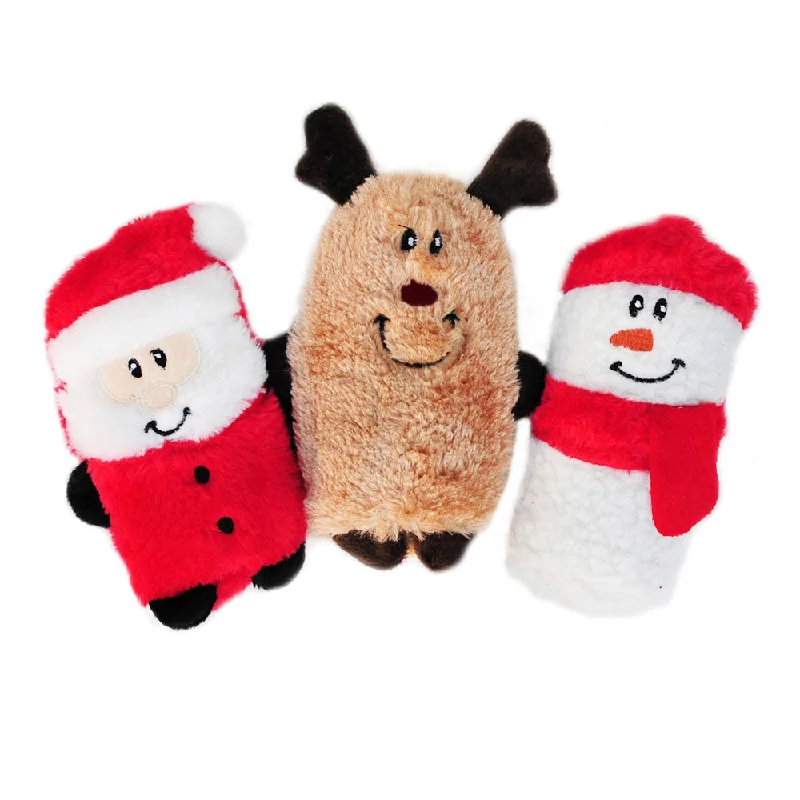 Zippy Paws Holiday 2024 Squeakie Buddies Dog Toy, 3pk