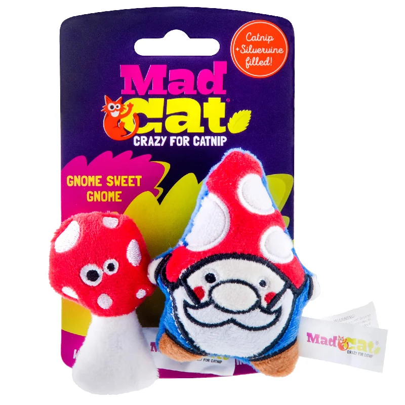 Gnome/Mushroom Mad Cat Catnip Toys, 2-pk