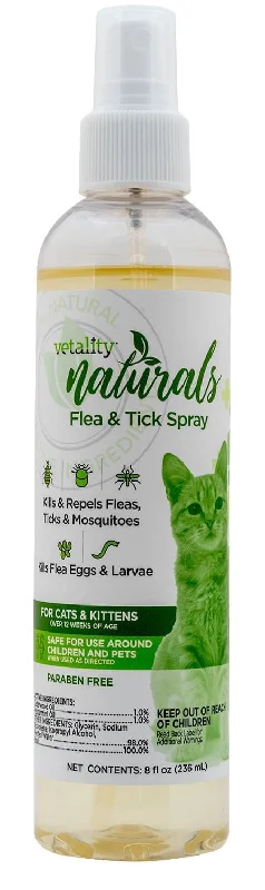 Vetality Naturals Flea & Tick Spray for Cats, 8 oz