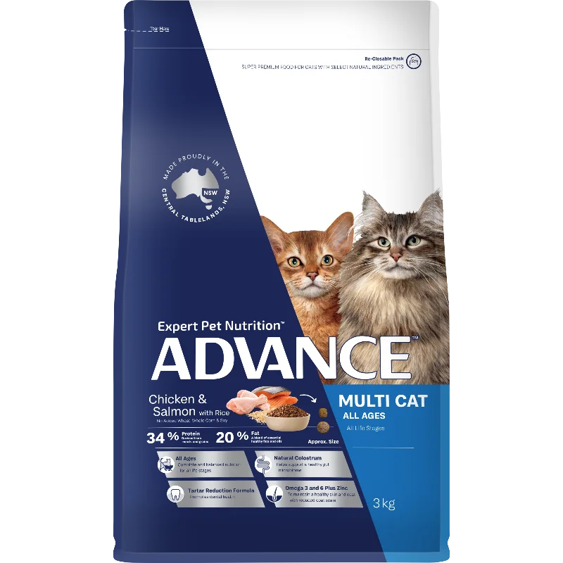 Advance Chicken and Salmon Multi Cat All Ages Dry Cat Food