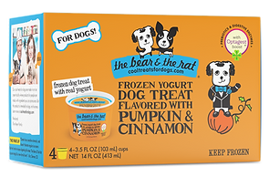 Bear & Rat Dog Frozen Yogurt - Pumpkin  : 4 PK